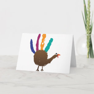 Hand Print Türkei Feiertagskarte