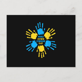 Hand Print World Down Syndrome Day T Shirt Frauen  Postkarte