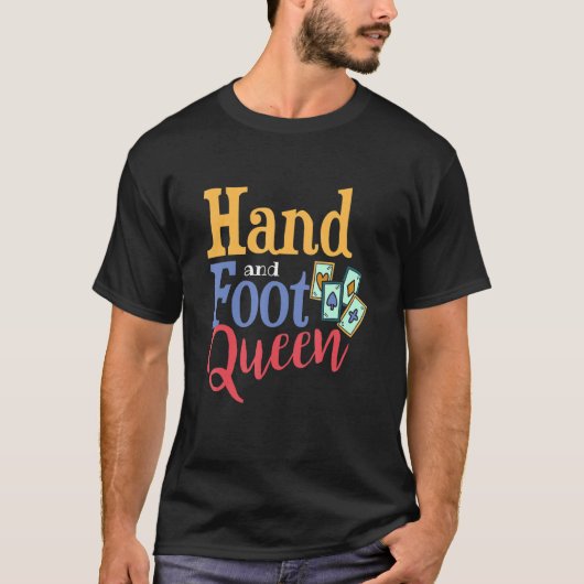 Hand Queen funny Card Game Player Poker Euchre Gam T-Shirt (Vorderseite)