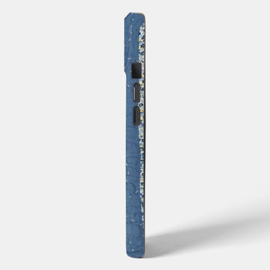 Hand-quilted stitched phone case (Rückseite / Links)