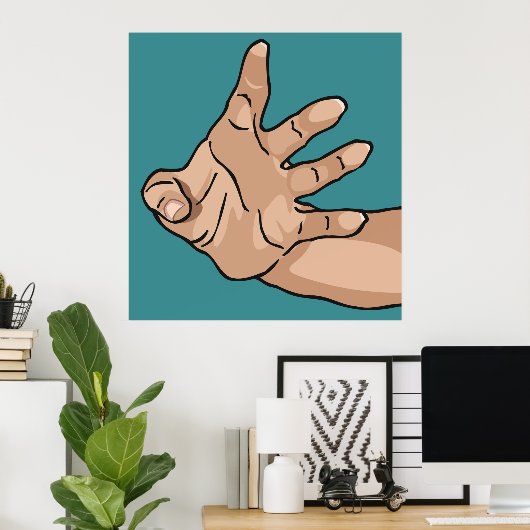 Hand Reaching Poster (Heimbüro)