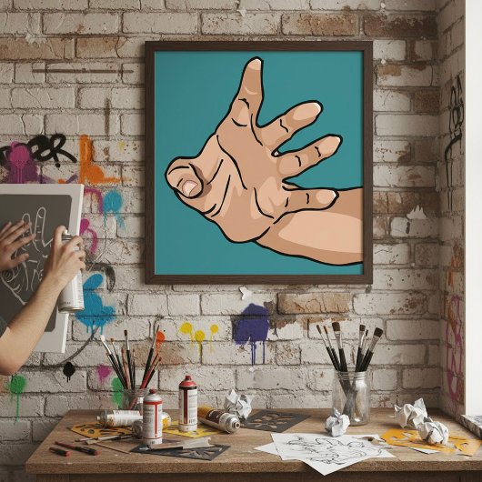 Hand Reaching Poster