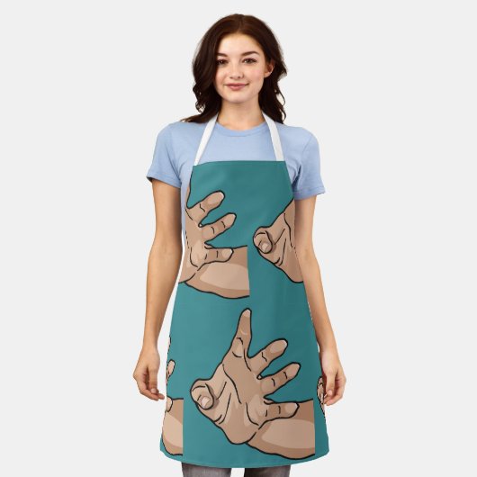 Hand Reaching Schürze (Getragen)