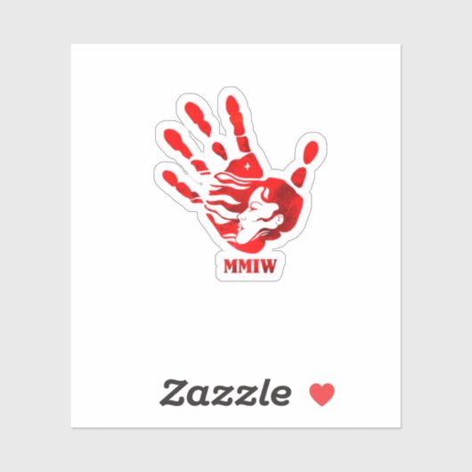 Hand Red Mmiw   Aufkleber (Blatt)