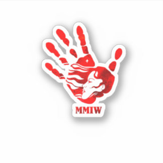 Hand Red Mmiw   Aufkleber