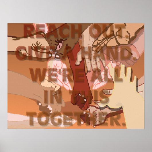 Hand reichen poster (Vorne)