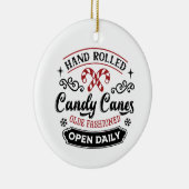 Hand Rolled Candy Cane | Bauernhof Keramik Ornament (Rechts)