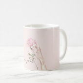 Hand Rosa Rose Kaffeetasse (VorderseiteRechts)