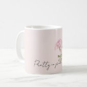 Hand Rosa Rose Kaffeetasse (Vorderseite Links)