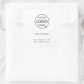 Hand Sanitizer | Business Logo Covid-19 Sicherheit Quadratischer Aufkleber (Tasche)