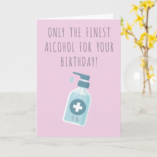 Hand Sanitizer Funny Birthday Card Karte (Gelbe Blume)