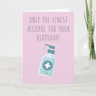 Hand Sanitizer Funny Birthday Card Karte