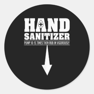 Hand Sanitizer Funny Sarcastic Adult Humor Dirty J Runder Aufkleber