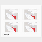 Hand Sanitizer Monoline Rechteckiger Aufkleber (Blatt)