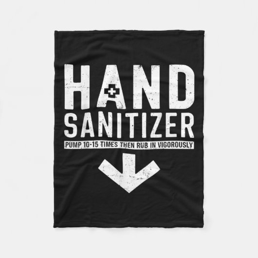 Hand Sanitizer Shirt Joke Funny Dirty für Männer A Fleecedecke (Vorderseite)