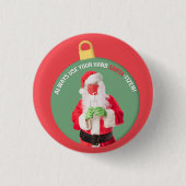 Hand SANTA-tizer Weihnachtsmann 2020 Button (Vorderseite)