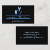 Hand-Schlüssel | Kohlenstofffasermuster Visitenkarte (Vorne/Hinten)