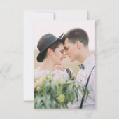 Hand Schreib Skript 2 Foto Hochzeit Dankeschön Kar Dankeskarte (Rückseite)