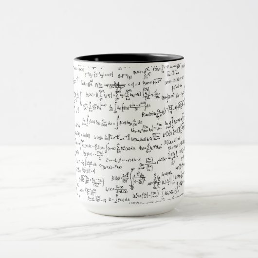 Hand schriftliche Mathe-Gleichungen // Tasse (Zentrum)
