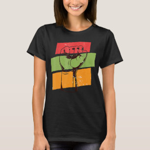 Hand Schwarze Geschichte Monat afro afrikanischer T-Shirt
