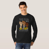 Hand Schwester eines Kriegers Encephalitis Awarene T-Shirt (Vorne ganz)