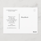 Hand-Script-Foto Hochzeit Vielen Dank Postcard Postkarte (Rückseite)