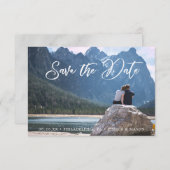 Hand-Script-Save the Date-Karte - Daten speichern RSVP Karte (Vorne/Hinten)