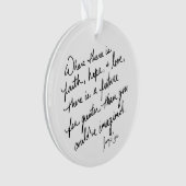 Hand-Scripted Faith Hope and Love Spiritual Round Ornament (Vorderseite)