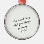 Hand-Scripted Good Things Inspirational Ornament Aus Metall (Vorne)