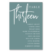 Hand Scripted Table DRITTEN + Guest Names Tischnummer (Vorderseite)
