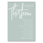 Hand Scripted Table DRITTEN + Guest Names Tischnummer (Vorderseite)