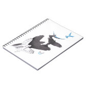 Hand shadow Flying birds Illusion Surreal art Notizblock (Linke Seite)