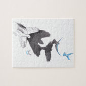 Hand shadow Flying birds Illusion Surreal art Puzzle (Horizontal)