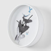 Hand shadow Flying birds Illusion Surreal art Wanduhr (Winkel)