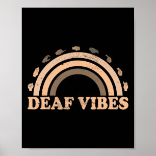 Hand Sign Language ASL Handgeste taube Villen awa Poster