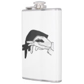 Hand Silhouette Anteater Flachmann (Links)