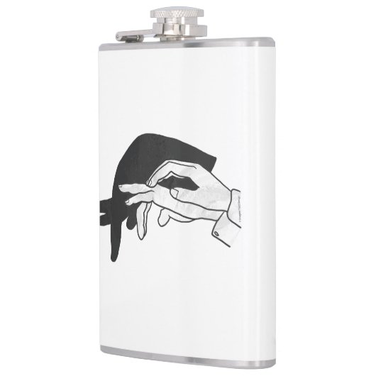 Hand Silhouette Anteater Flachmann (Links)