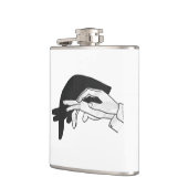 Hand Silhouette Anteater Flachmann (Links)