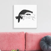 Hand Silhouette Anteater Leinwanddruck (Insitu (Wohnzimmer))