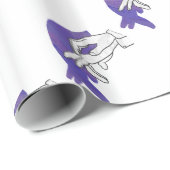 Hand-Silhouette Anteater Lila Geschenkpapier (Rolleneckpunkt)