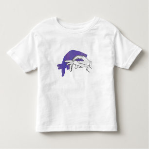 Hand-Silhouette Anteater Lila Kleinkind T-shirt