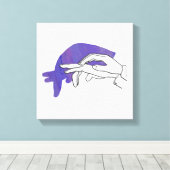 Hand-Silhouette Anteater Lila Leinwanddruck (Insitu (Holzboden))