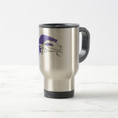 Hand-Silhouette Anteater Lila Reisebecher (VorderseiteRechts)