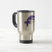 Hand-Silhouette Anteater Lila Reisebecher (Vorderseite Links)