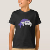Hand-Silhouette Anteater Lila T-Shirt (Vorderseite)