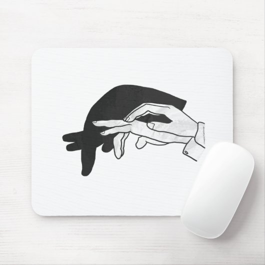 Hand Silhouette Anteater Mousepad (Mit Mouse)