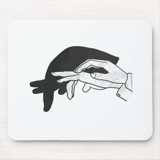 Hand Silhouette Anteater Mousepad (Vorne)
