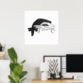 Hand Silhouette Anteater Poster (Heimbüro)