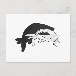 Hand Silhouette Anteater Postkarte