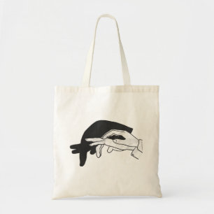Hand Silhouette Anteater Tragetasche